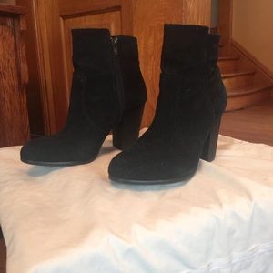 Black Suede HM heeled boots